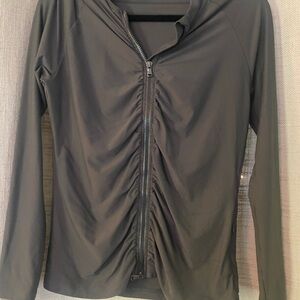 Athleta Ruched Zip-Up Women's Swim Cover-Up